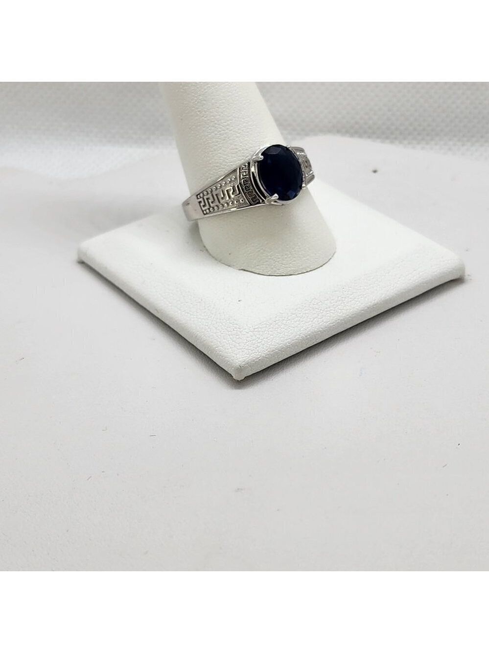 Brand New Sterling Silver 925 Blue Gemstone Ring